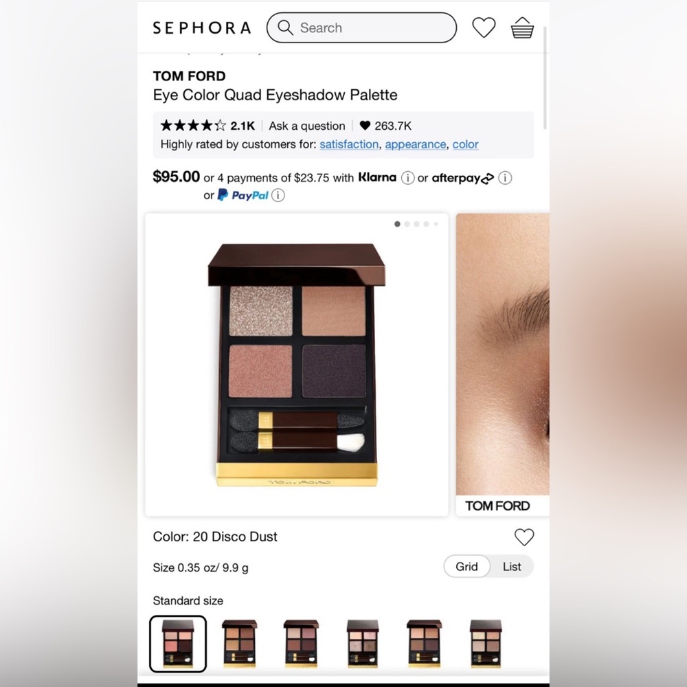 Tom Ford Eye Color Quad Eyeshadow Pallete